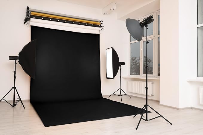 Denny Mfg Seamless Paper Backdrop for Photoshoot, Black, 53 in x 36 ft | Photography Backdrop, Matte Finish for Portraits, Product Photos and Video Shoots, with Free Roll Gaffer Tape (2 in x 13 ft) - Image 7