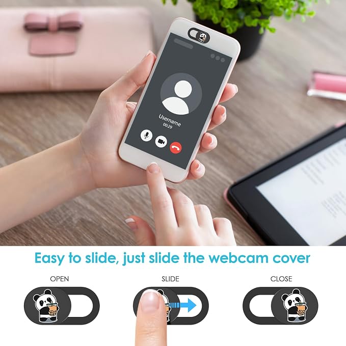 Laptop Camera Cover Slide, Computer Camera Cover, Camera Privacy Cover, Webcam Accessories for Laptop, iPhone, iPad, Computer, MacBook, Smartphones, Protective Covers for Personal Privacy Security - Image 4