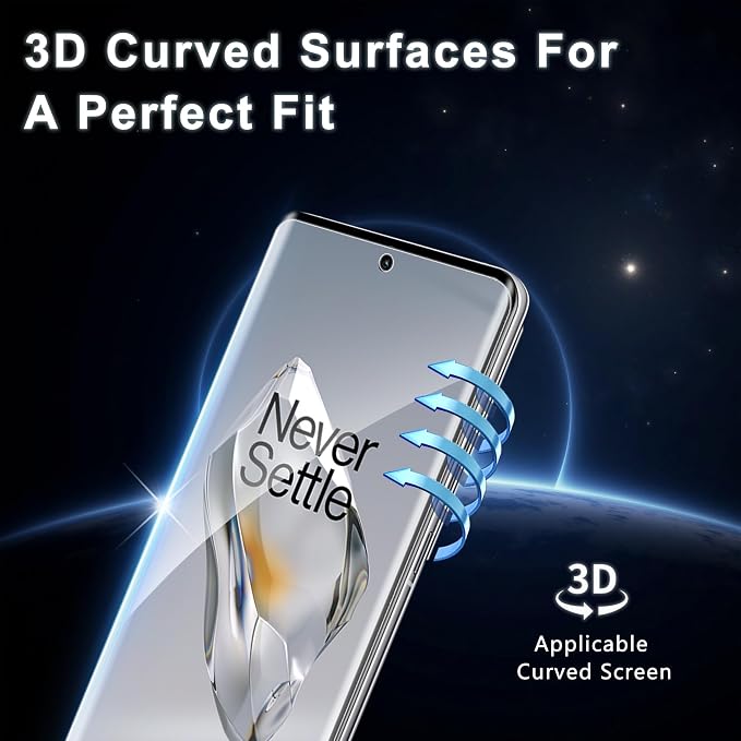 2+2 Pack for OnePlus 12 Screen Protector and Camera Protectors, Fingerprint Unlock, Anti-Scratch, Case Friendly, Bubble-Free, 9H Hardness Clear Glass Screen Protector for OnePlus 12 5G - Image 4