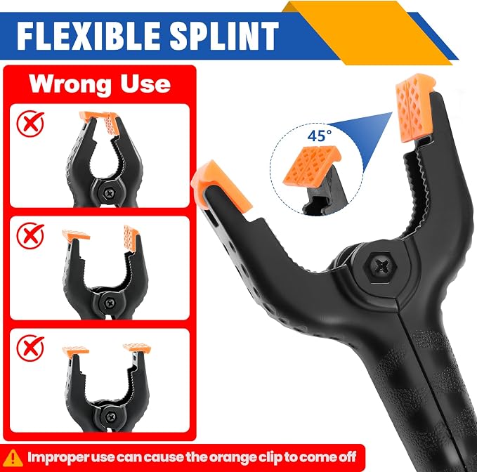 40 Pack 4.5 inch Plastic Spring Clamps, Backdrop Clips | Black Heavy Duty Clips, Woodworking Clamps, Plastic Clamps for Crafts, Backdrop Stand, Woodworking, Photography - Image 4