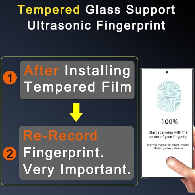 Ferilinso 3 Pack Privacy Screen Protector for Samsung Galaxy S25 Ultra | 9H+ Tempered Glass, Military-Grade Shatterproof, HD, Case Friendly, Easy Installation Bubble Free, with Camera Lens Protector - Image 4