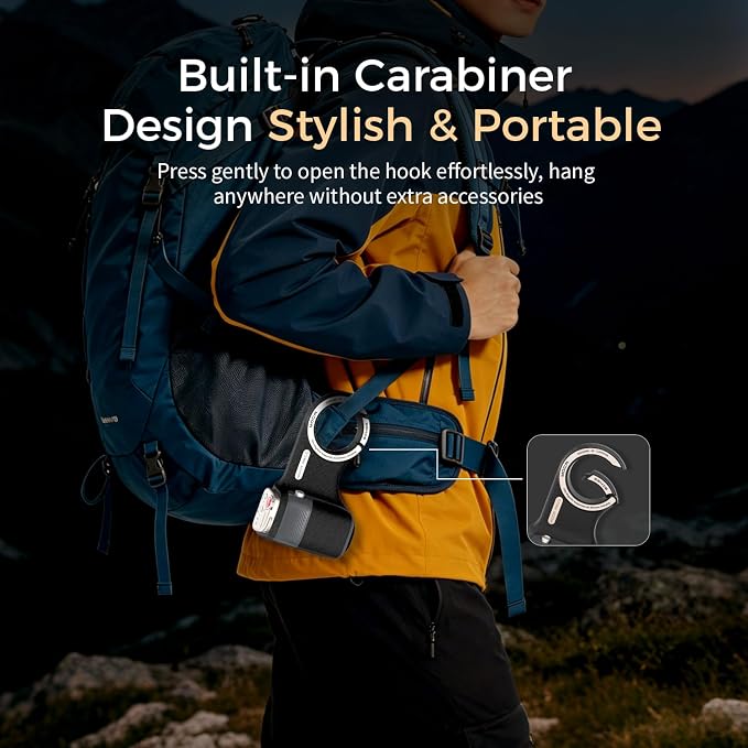 Upgraded Mag-Safe Magnetic Camera Handle Grip with Extended Magnetic Phone Mount with Carabiner & Thumb Rest, Detachable Rechargeable Shutter Remote Compatible with iPhone Pro Max for Video Calls/TK - Image 3