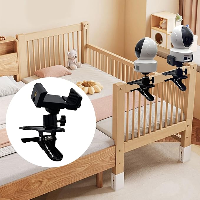 Universal Clamp Mount Phone and Camera Holder, Adjustable Spring Clip Stand,Camera Bracket， Black (1 Pack) - Image 2