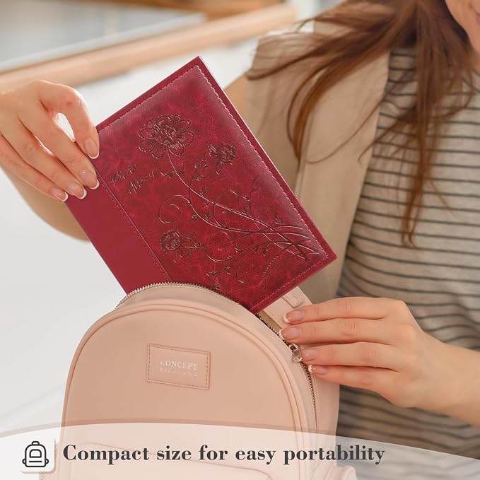 Artmag Photo Album 5x7 2 Packs Clear Pages Pockets Leather Cover Slip Slide in Photo Album Book Each Holds 100 Vertical 5x7 Photos Picture Book for Wedding Family (Red) - Image 6