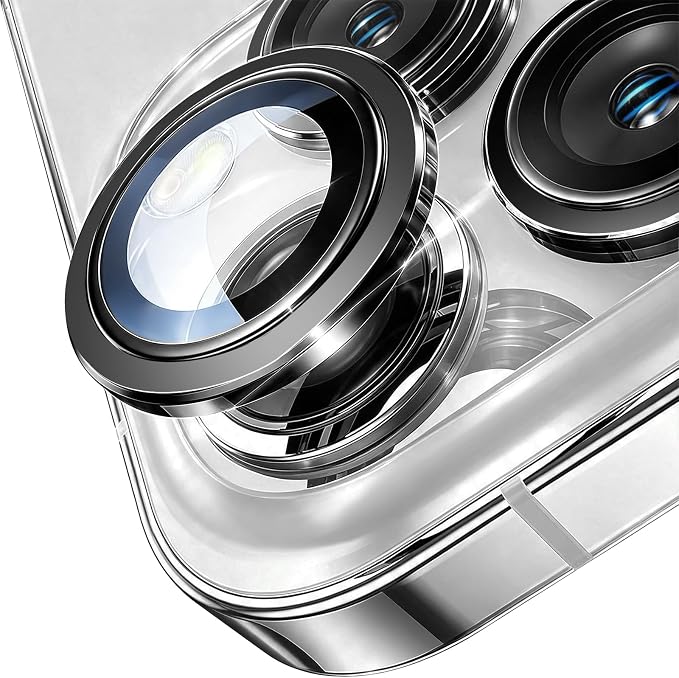 Camera Lens Protector for iPhone 14 & 14 Plus, Black | AR+AF, 9H Tempered Glass, Individual Metal Ring, Anti Glare, Fall Protection, Camera Screen Cover - Image 3