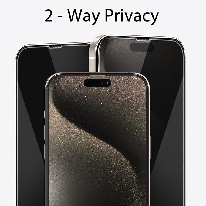 3 Pack Privacy Screen Protector for iPhone 17 Pro Max+3 Pack Camera Lens Protector with Tempered Glass, Touch Sensitive and Case Friendly - Image 3