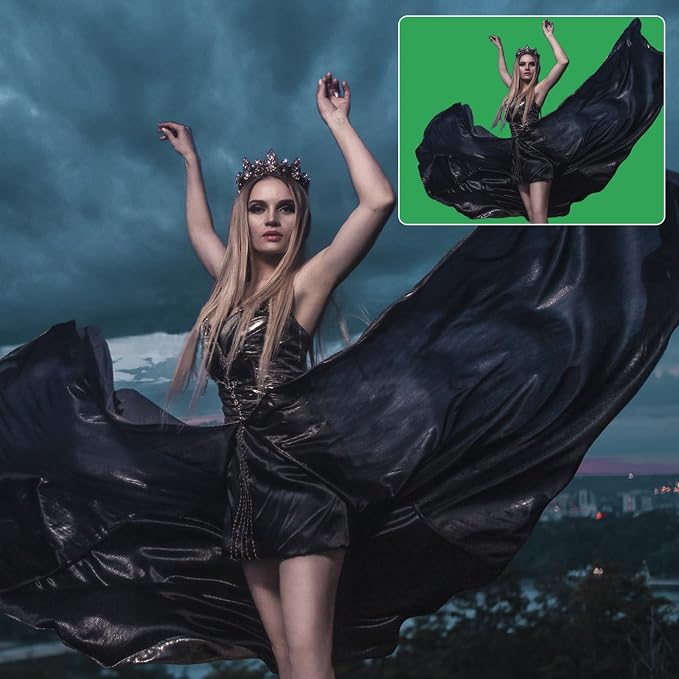 GFCC Greenscreen Backdrop Chromakey Streaming Photography, 6x9FT | Non-Reflective, Easy Hang, Multipurpose Background for Gaming Studio Photoshoot Christmas Party Video Recording High Density - Image 6