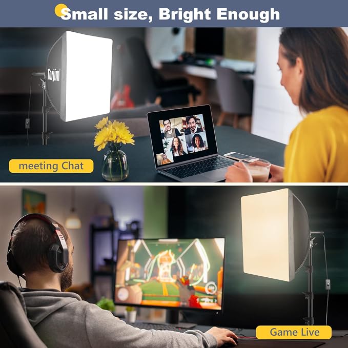 Torjim Softbox Photography Lighting Kit | 16" X 16" & 85W LED Studio Light | Soft Diffusion For Even Light | 3000-7500K Adjustable LED Bulbs for Studio Photo Video Recording Live Streaming Portraits - Image 4