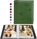 Artmag Photo Album 5x7 Clear Pages Pockets Leather Cover Slip Slide in Photo Album Book Holds 100 Vertical 5x7 Photos Picture Book for Wedding Family (Dark Green) by Artmag