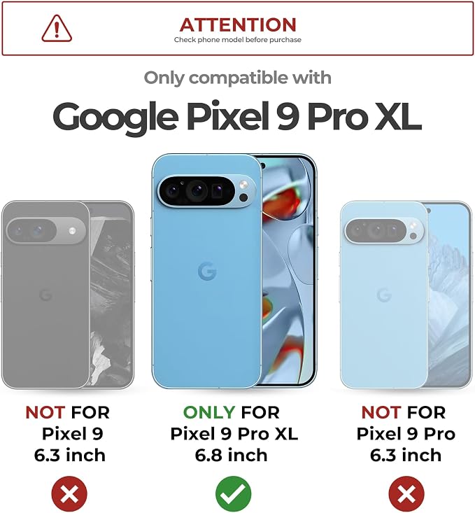 Dexnor for Google Pixel 9 Pro XL Case with Slide Camera Cover & Built-in Screen Protector & Heavy-Duty Kickstand, Full-Body Protective Cover Rugged Bumper Cases for Pixel 9 Pro XL,Navy Blue(2024) - Image 2