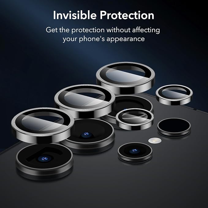 ESR for Samsung Galaxy S24 Ultra Camera Lens Protector, 2 Pack, Black | Individual Camera Cover, 9H Tempered Glass, Original Camera Clarity, Scratch-Resistant, Case Friendly - Image 7