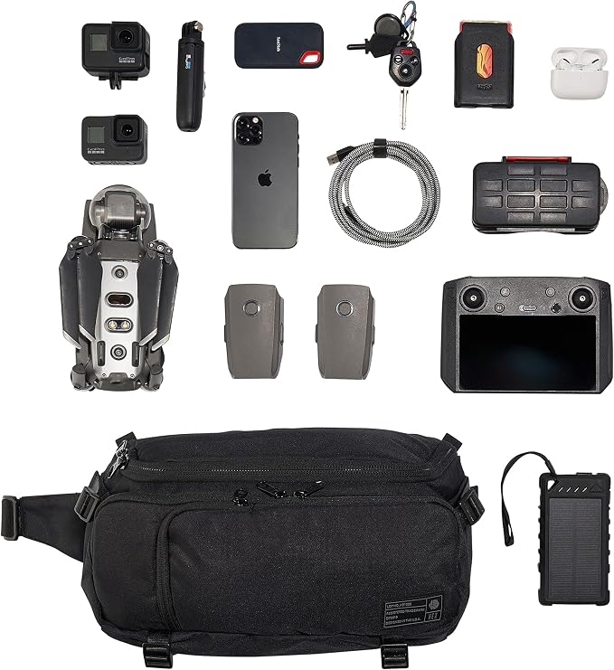 Hex Ranger DSLR Sling, with Adjustable Carry Straps, Collapsible Interior Dividers & More, Glacier Camo - Image 8