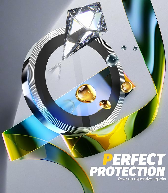 Orzero (2 Sets Camera Lens Protector for Samsung Galaxy Z Fold 8, [EZ Install] [Case-Friendly] 9H Tempered Glass CD Pattern Lens Cover, Military-Grade Shockproof, HD Clarity Anti-Glare - Sliver - Image 5