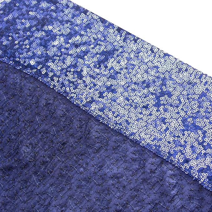 SquarePie 10x10ft Navy Blue Sequin Backdrop, High Density Non-Transparent Glitter Curtain for Photography, Birthday, Wedding Party Decorations, Thick Solid Background with 4" Rod Pocket, 1 Panel - Image 9