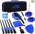 Windshield Cleaner Tool, Car Interior Detailing Cleaning Brush Kit | Car Detailing Brushes, Car Cleaning Gel, Car Cleaning Supplies Tools Accessories for Women, Men, Interior - 15Pcs by NIKCOSMK