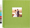 potricher Large Photo Album 4x6 1000 Photos, Leather Cover, Green | Large Capacity Picture Albums with 1000 Horizontal and Vertical Pockets, Photo Book for Family, Wedding, Anniversary, Baby by potricher