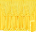 10 Panels Yellow Backdrop Curtains for Wedding Party Wrinkle Free Backdrops Curtain Drapes Fabric Decorations Photo Back Drop Cloth for Baby Shower Photography Stage Reception 50ft(W) x 12ft(H) by Tao-GePartyDecorations