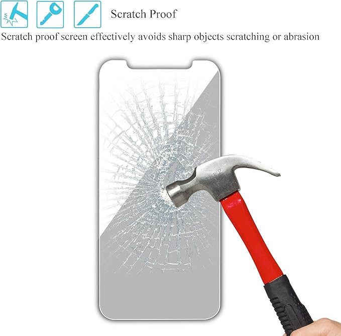 Ailun Privacy Screen Protector +Camera Lens Protector for iPhone 12 Pro Max | 2+2 Pack, Anti Spy Private Tempered Glass Film, HD - Image 5