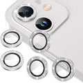 AGVEE 3+3 6 Pack for iPhone 12 & Mini & Pro Camera Lens Protector Cover | Individual Bling Diamond & Bling Glitter Sparkle Cute Gem Metal Ring, 9H Tempered HD Glass by AGVEE