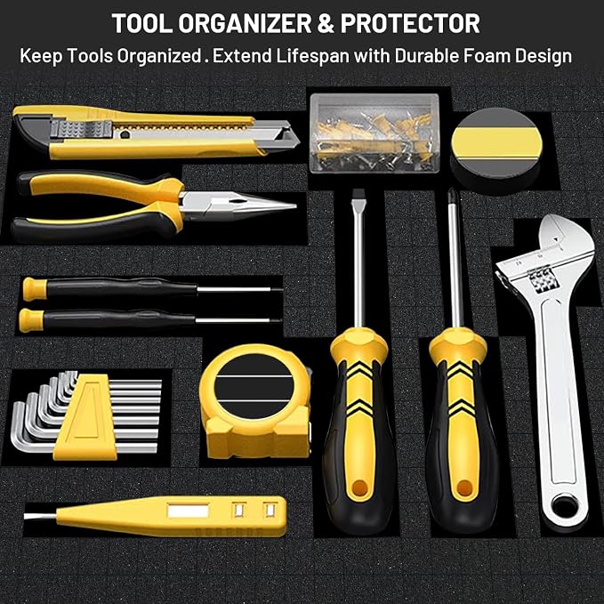 Dual-Thickness Case Foam Insert Kit 4PCS (2PCS 16x12x2" + 2PCS 16x12x0.4") - Pick and Pluck Protective Layer for Tool Drawers, Game Cases & Collectible Organizers - Image 7