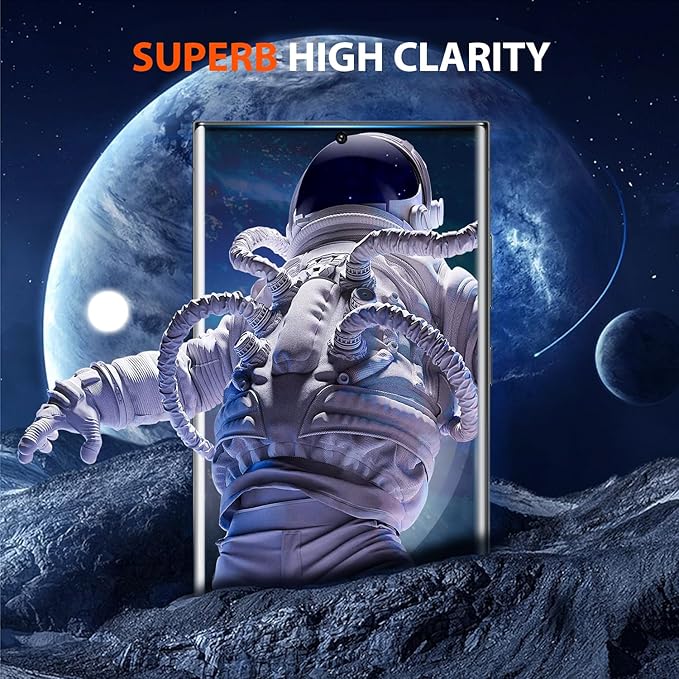 Samcorn 3 Pack Galaxy S22 Ultra Screen Protector, HD Clear Tempered Glass, Fingerprint Unlock, 3D Curved, Scratch Resistant, No Bubble for Samsung Galaxy S22 Ultra 5G Glass Screen Protector - Image 6