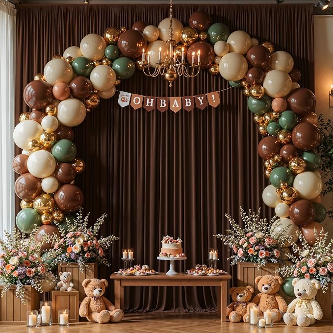 Dark Brown Backdrop Curtains-Wrinkle-Free Polyester Photography Drapes Party Curtain Background for Baby Shower Wedding Decorations- 40 X10FT - Image 7