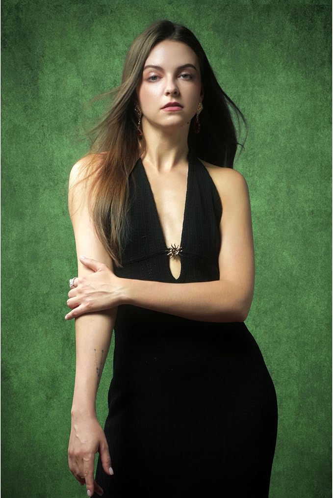 UrcTepics 8×10 ft Green Fabric Photo Backdrops, Classic Abstract Texture Backdrop for Headshots and Portraits, Vintage Photography Background for Studio and Events. - Image 3