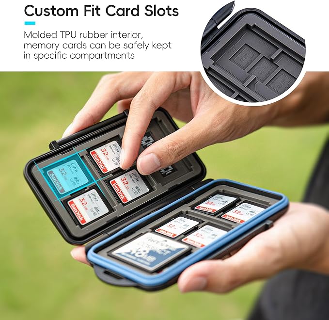 JJC CF Card Case SD Card Case Micro SD Card Case TF Card Case CF Card Holder SD Card Holder Micro SD Card Holder TF Card Holder for 6 CF & 12 SD & 18 Micro SD Card,Water-Resistant and Shockproof | 36 Slots CF Card Storage Case, IPX6 Water-Resistant & S... - Image 5
