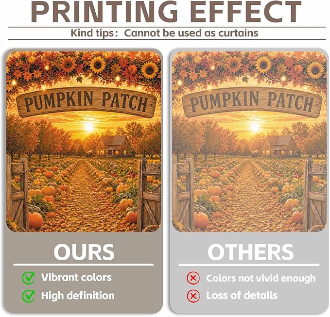 Fall Pumpkin Patch Backdrop 10x8ft Thanksgiving Harvest Photo Backdrops | Autumn Scarecrow Sunflower Photography Background Fall Pumpkin Leaves Theme Baby Shower Party Decorations Photo Booth Props - Image 3