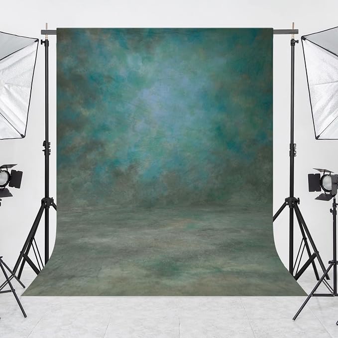 Abstract Photography Backdrop for Photoshoot8x10ft,Green,No Stand | Professional,Polyester Fabric,Roller Pocket on Top,Vintage Portrait Photo Props Booth Background,Photoshoot Studio - Image 4