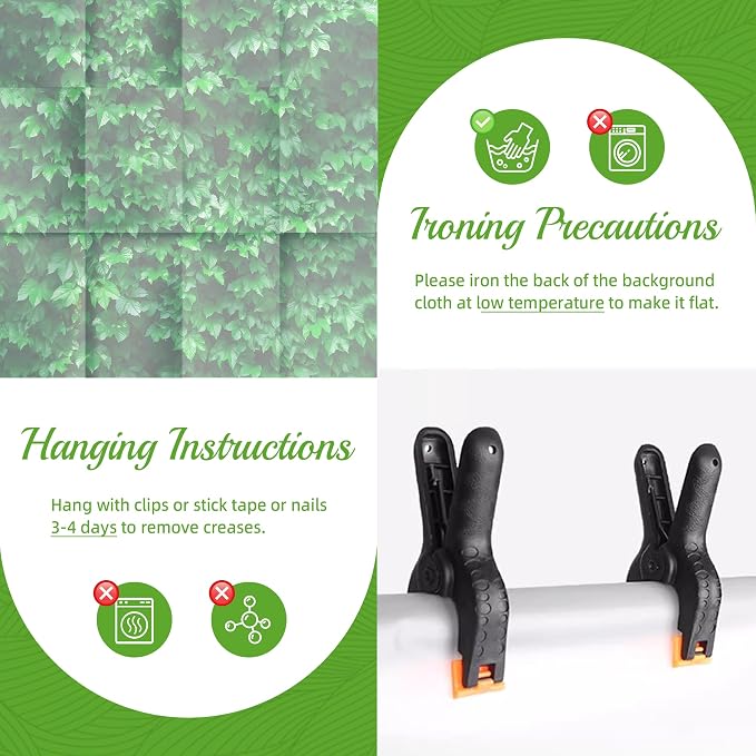 10x6.5ft Large Greenery Backdrop Green Leaves Backdrop for Photography | Seamless Grass Wall Background for Large Group Photos, Baby Shower, Wedding, Party Decorations - Image 3