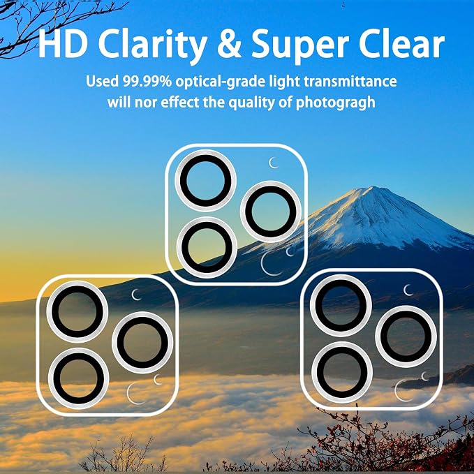 Dengduoduo 3 Pack Tempered Glass Camera Lens Protector for iPhone 11 Pro 5.8" & iPhone 11 Pro Max 6.5", Ultra HD, 9H Hardness, Anti-Scratch, Case Friendly, Easy to Install [No Affect on Night Shots] - Image 3