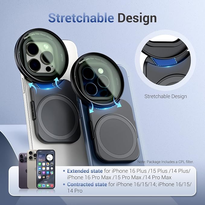 67mm ND Variable Filter for iPhone 16 15 14 Pro Pro Max, Lens Filter Adapter - Image 4