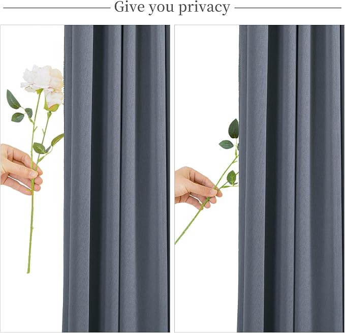 4 Panels Charcoal Backdrop Curtain for Parties Wedding Wrinkle Free Silver Grey Photo Curtains Backdrop Drapes Fabric Decoration for Birthday Party Baby Shower 20ft(W) x 10ft(H) - Image 5