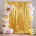 SquarePie 7x7ft Gold Sequin Backdrop, High Density Non-Transparent Glitter Curtain for Photography, Birthday, Wedding Party Decorations, Thick Solid Background with 4" Rod Pocket, 1 Panel by SquarePie