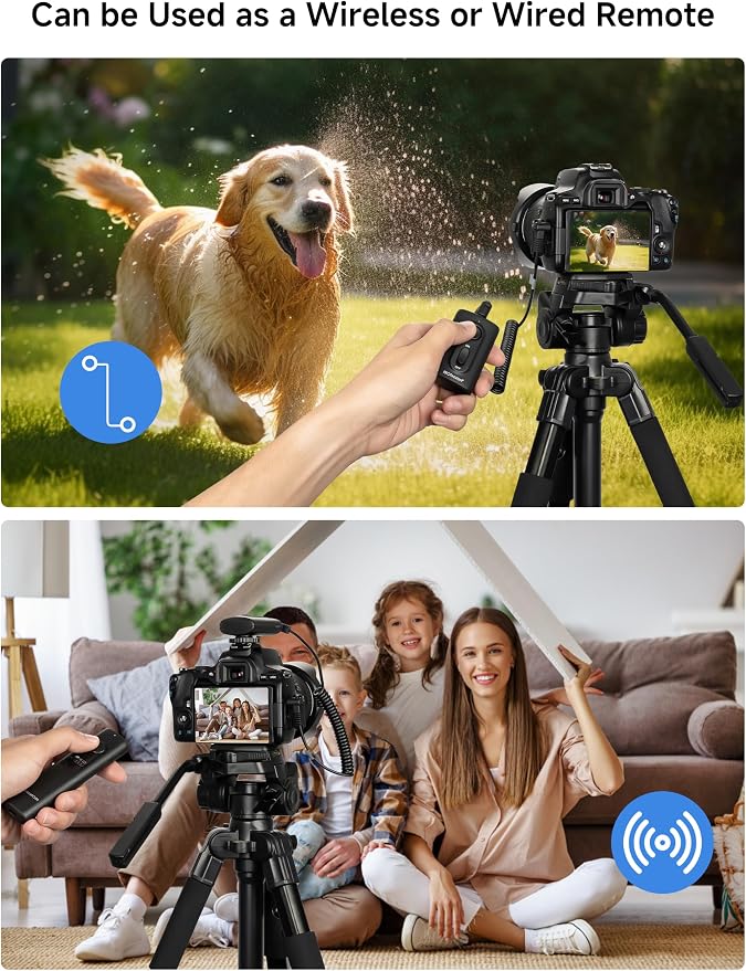 PROfezzion 164ft Remote Shutter Release Wireless for Panasonic Cameras | for Panasonic Lumix S9, G100D, L10, AAA Battery, Tripod Clip, 5 Shooting Modes, 2.4GHz frequency & 16 channels - Image 4