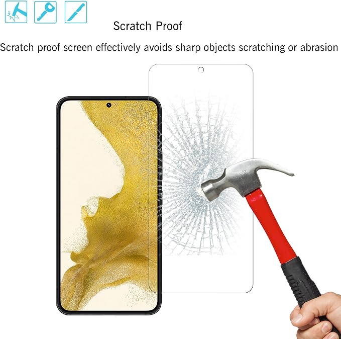 Ailun Screen Protector + Camera Lens Protector for Galaxy S22+/S22 Plus 5G | 3+3 Pack, 6.6 Inch, Tempered Glass, Fingerprint Unlock, 0.25mm, Clear, Anti-Scratch, Case Friendly - Image 5