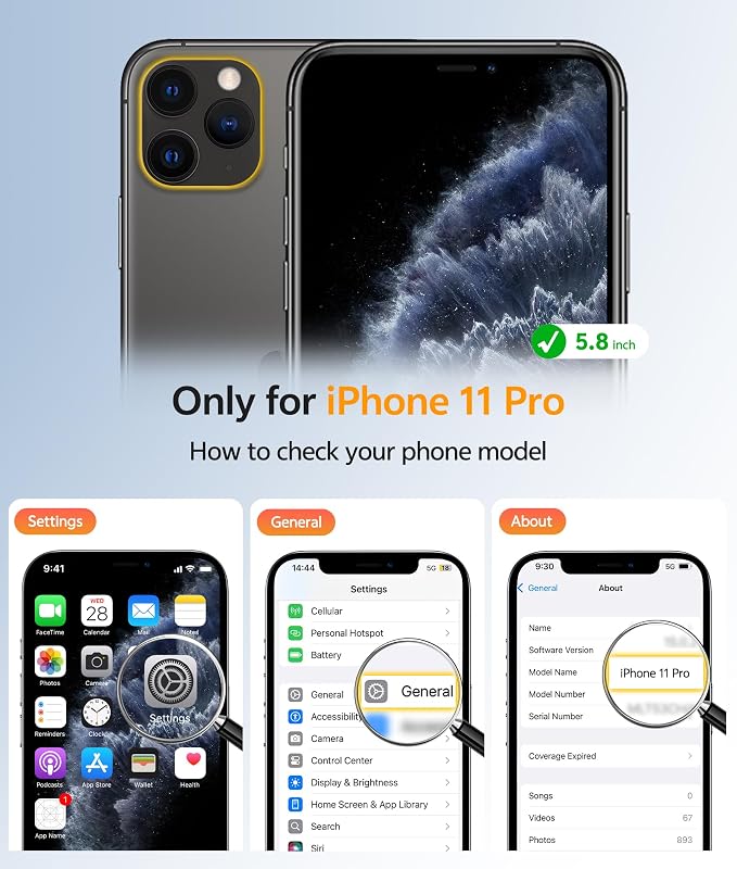 FNTCASE for iPhone 11 Pro Case, Fit for Magsafe, Translucent Matte Back | Magnetic Phone Cases, 14FT Military Grade Drop Protection, Shockproof Bumper, Slim Protective Cover, Black - Image 2