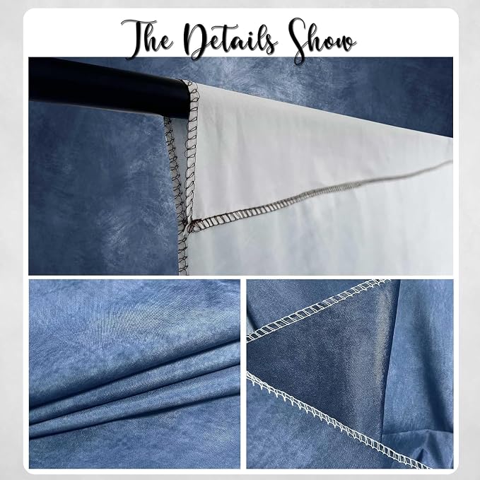 Abstract Photography Backdrop for Photoshoot 8x12ft,Blue,No Stand | Professional,Polyester Fabric,Roller Pocket on Top,Vintage Portrait Photo Props Booth Background,Photoshoot Studio - Image 3
