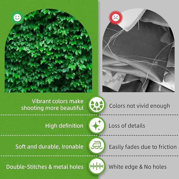 10x6.5ft Large Greenery Backdrop Green Leaves Backdrop for Photography | Seamless Grass Wall Background for Large Group Photos, Baby Shower, Wedding, Party Decorations - Image 2