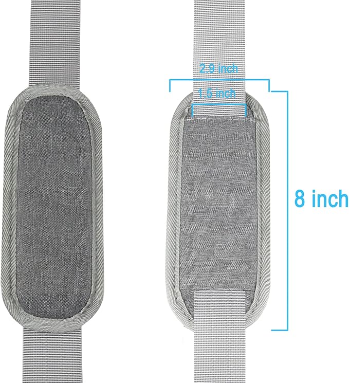 Shoulder Strap, Durable 55" Universal Replacement Laptop Shoulder Strap, Adjustable Comfortable Belt with Metal Hooks for Briefcase, Computer Messenger Bag, Laptop Case Luggage/Duffel/Camera, (Grey) - Image 4