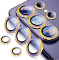 Uyiton for Samsung Galaxy S26 Ultra Camera Lens Protector, Unique Design | Case-Friendly, Ultra-Thin, Military-Grade Sapphire Glass with Aluminum Metal Rear Camera Screen Cover, Glitter Colorful by Uyiton