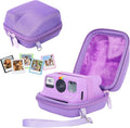 Camera Case for Polaroid Go/Go Gen2/3 Instant Print Camera, Purple | Hard Case for Polaroid Go, Travel Storage Bag, with 5 Go Magnetic Picture Frames, Handle Strap, Robust Protection, No Camera by wogozan