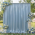 10x10FT Baby Blue Sequin Backdrop Curtain for Party - 2 Panels 5x10FT Wrinkle-Free Shimmer Drapes for Birthday, Wedding, Christmas, Decorations & Photography by Unknown