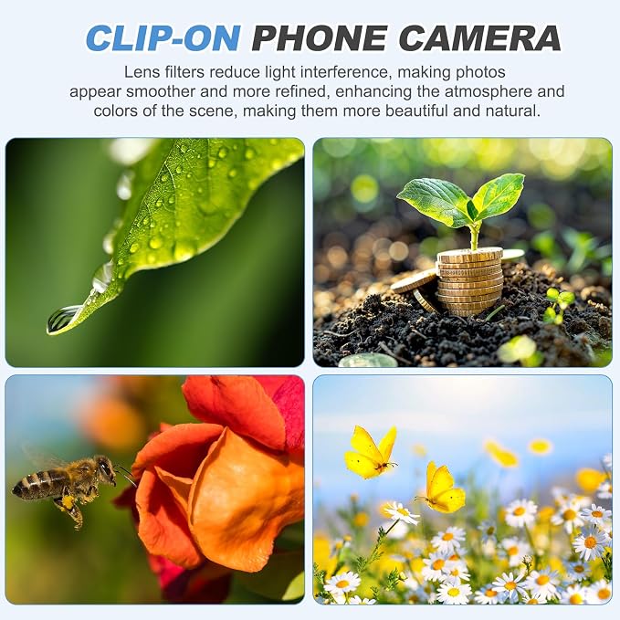 PATIKIL 52mm Phone Camera Lens, Clip-On 6 Point Star Filter Circular Polarizing Lens for Most Smart Phones and DSLR Cameras, Black - Image 6