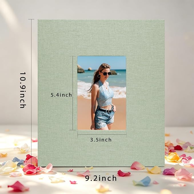 Photo Album 8x10, Pack of 2 Linen Picture Book, 26-Page Album Holds 52 Photos Art Presentation Folder for Picture or Certificates Storage - Image 5
