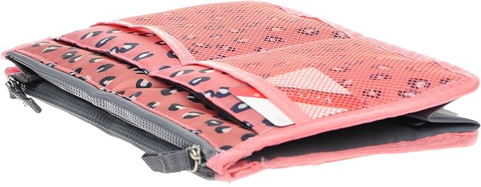 Vercord Purse Organizer Insert for Handbags Bag Organizers Inside Tote Pocketbook Women Nurse Nylon 13 Pockets Pink Leopard Medium - Image 5
