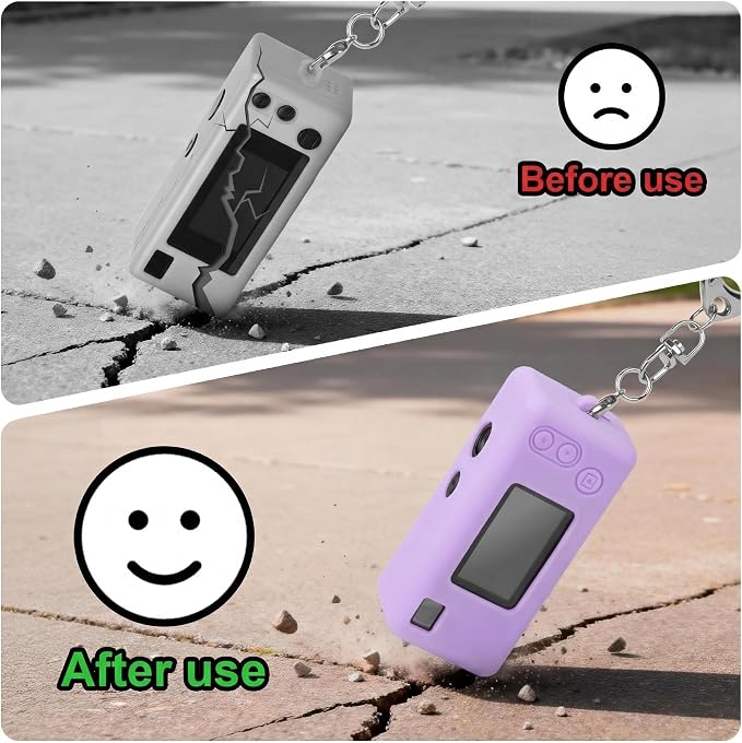 Silicone Case for Kodak CHARMERA Millennium Keychain Mini Digicam Blind Box | Soft Keychain Camera Sleeve, Precise Cutouts, For Collectors & Daily Carry, Light Purple - Image 4