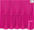 8 Panels Hot Pink Backdrop Curtains for Wedding Party Wrinkle Free Backdrops Curtain Drapes Fabric Decorations Fuchsia Photo Back Drop for Baby Shower Photography Stage Reception 40ft(W) x 12ft(H) by Tao-GePartyDecorations