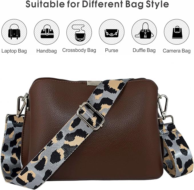 Replacement Purse Strap Shoulder Strap Adjustable Crossbody Strap for Women Crossbody Wide Shoulder Bag - Image 2